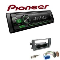 Pioneer Autoradio Android USB AUX Mit Einbauset FüR Fiat Sedici Ab 2006 Schwarz