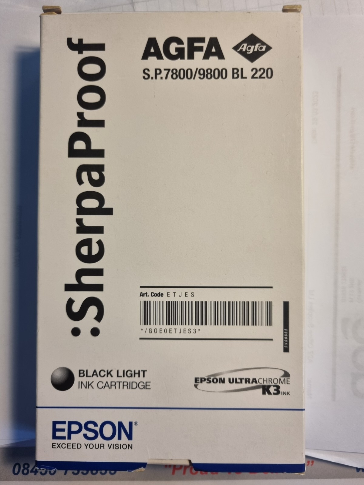Genuine Epson T5637 Light Black Ink Cartridge Stylus Pro 7800 9800 7800C Vat Inc