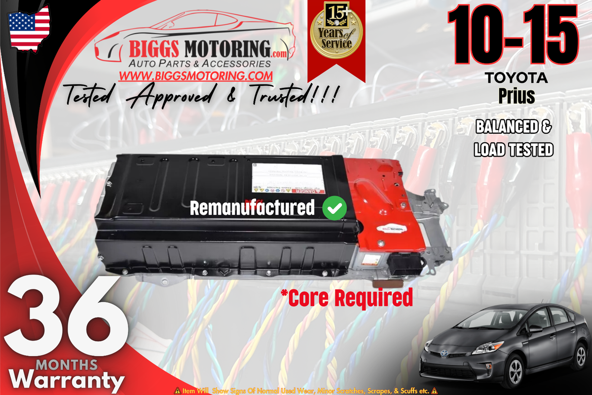 トヨタ プリウス 2009.05 - 2015.11 バッテリー 2010-2015 Toyota Prius Rebuilt Hybrid Battery Pack 36 Months Worry