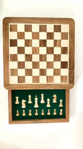 Drawer Chess Set, 12"Wooden Board with Storage Profession Travel Size boardgame - Picture 12 of 17