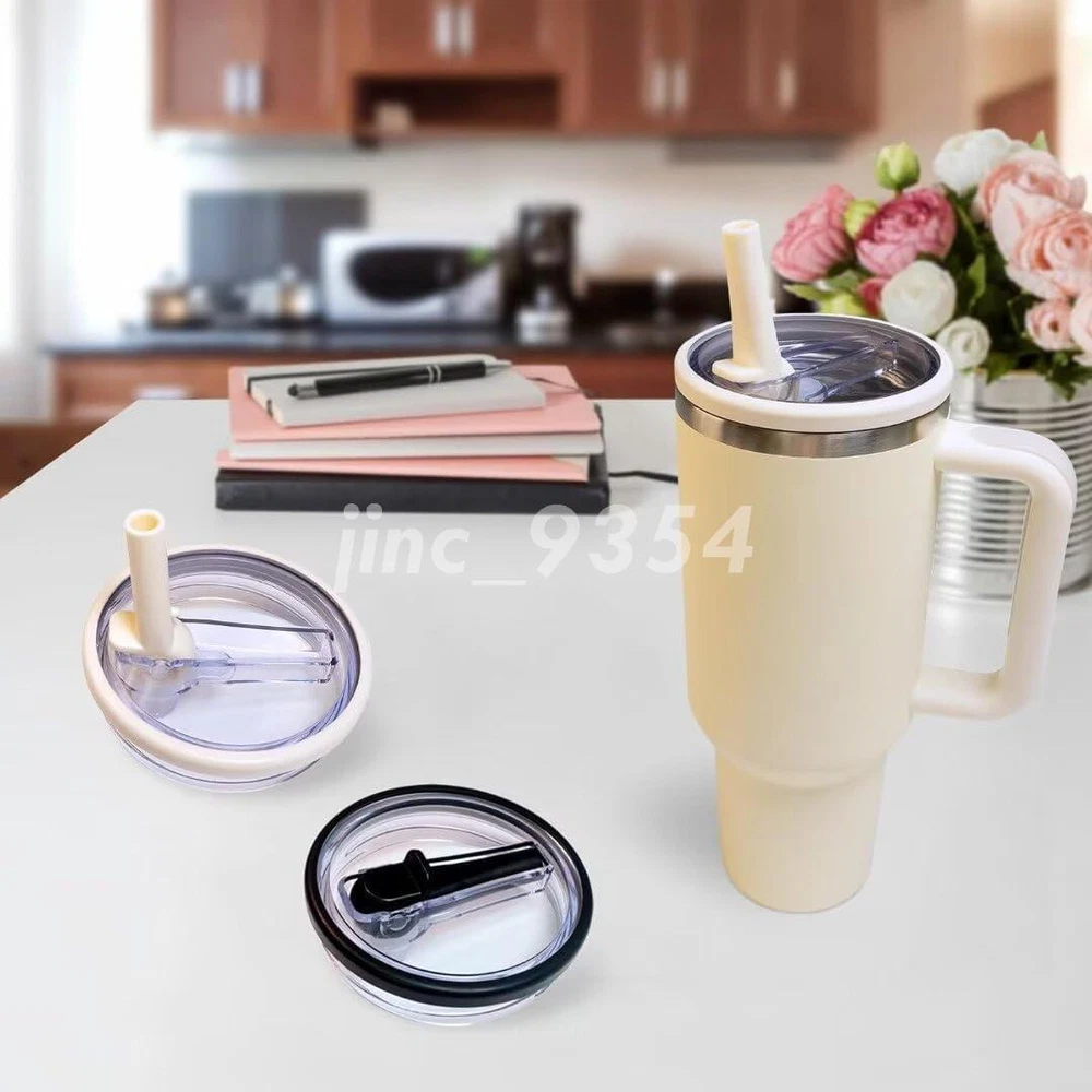 Tumbler Flip Straw Lid for 40oz Stanley Lid Reusable Tumbler Cover Straw Lid Tumbler Flip Straw Lid for 40oz Stanley Lid Reusable Tumbler Cover Straw Lid