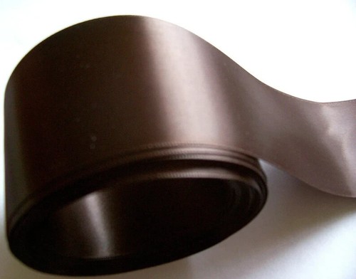 Brown Ribbon, DF Satin Ribbon 2 1/4" wide x 10 yards, Offray Brand Ribbon, Bn23 - Picture 2 of 5