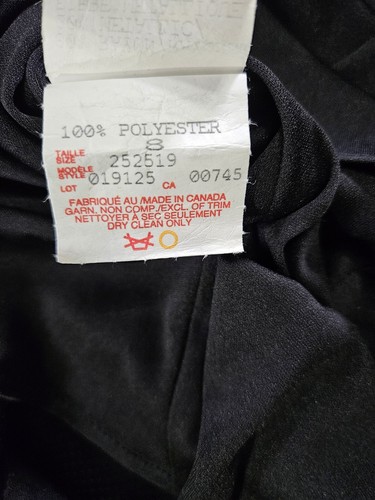 JS Collections Dress SZ 8 Black Silver Metallic Gradient Fibers Y2K Bodycon READ - Picture 19 of 19