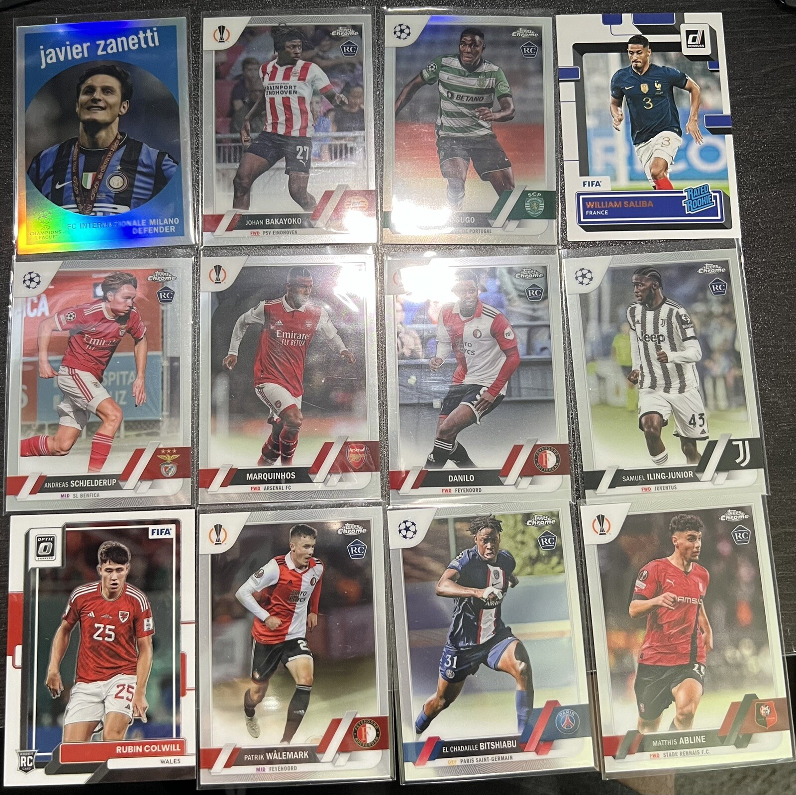 Soccer Card Collection Lot of 55 - Includes Donruss Optic and TOPPS Cards for Collectors and Fans