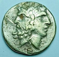 UNRESEARCHED ANCIENT GREEK SILVER DRACHM COIN 15.8 G