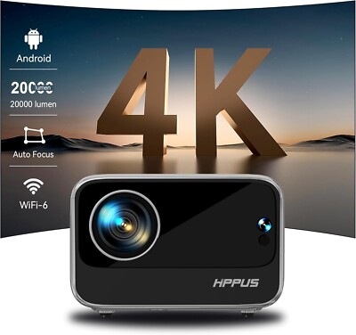 HIPPUS K10 SMART 5G BEAMER Full HD 1080P 4K-SUPPORT Android, WiFi 6 BT - SPEAKER