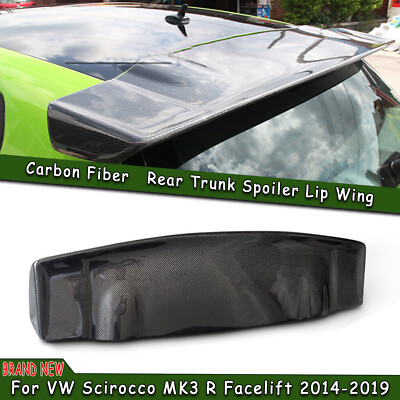 REAR TRUNK SPOILER WING FOR VOLKSWAGEN SCIROCCO MK3 R FACELIFT 2014-2017 Black