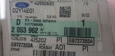 Genuine Ford Glass Adhesive Kit 2053962 | eBay