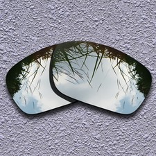 US Silver Titanium Replacement Lenses For-Oakley Fuel Cell OO9096 Polarized