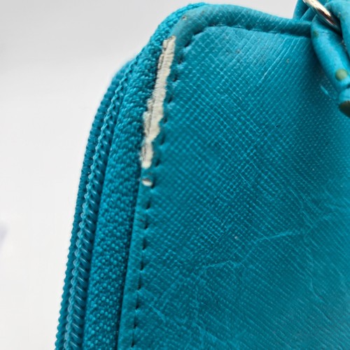 Turquoise Crossbody Shoulder Wallet Purse Card Storage Snap Zip Closer 50" Strap - Picture 15 of 15