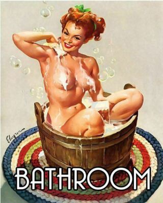 Pin Up Girls, Retro Vintage Style Blechschild/Plakette Mann Höhle Schuppen Bar Kneipe