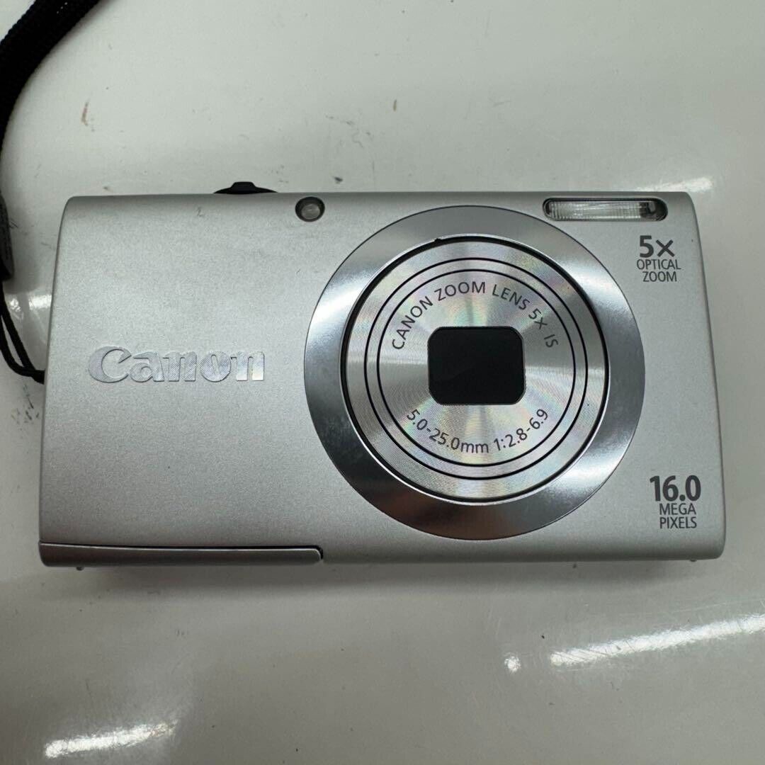 Canon PowerShot A2400 IS 16.0MP Digital Camera Silver Used Canon PowerShot A2400 IS 16.0MP Digital Camera Silver Used