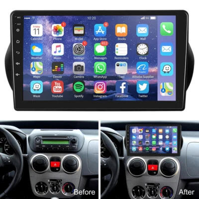 RACRDO Autoradio 32G Android15 GPS BT per Fiat Qubo/Fiorino Citroen Nemo Peugeot Bipper