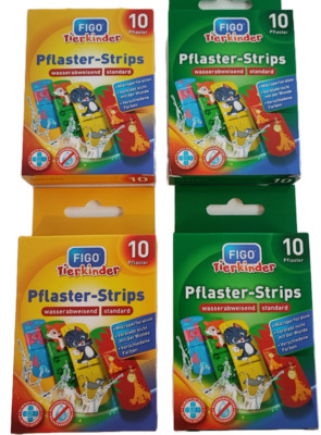 FIGO 40er SET Wund-Pflaster Tierkinder Zoo-Motive Kinder-Garten Kinder-Arzt Kids