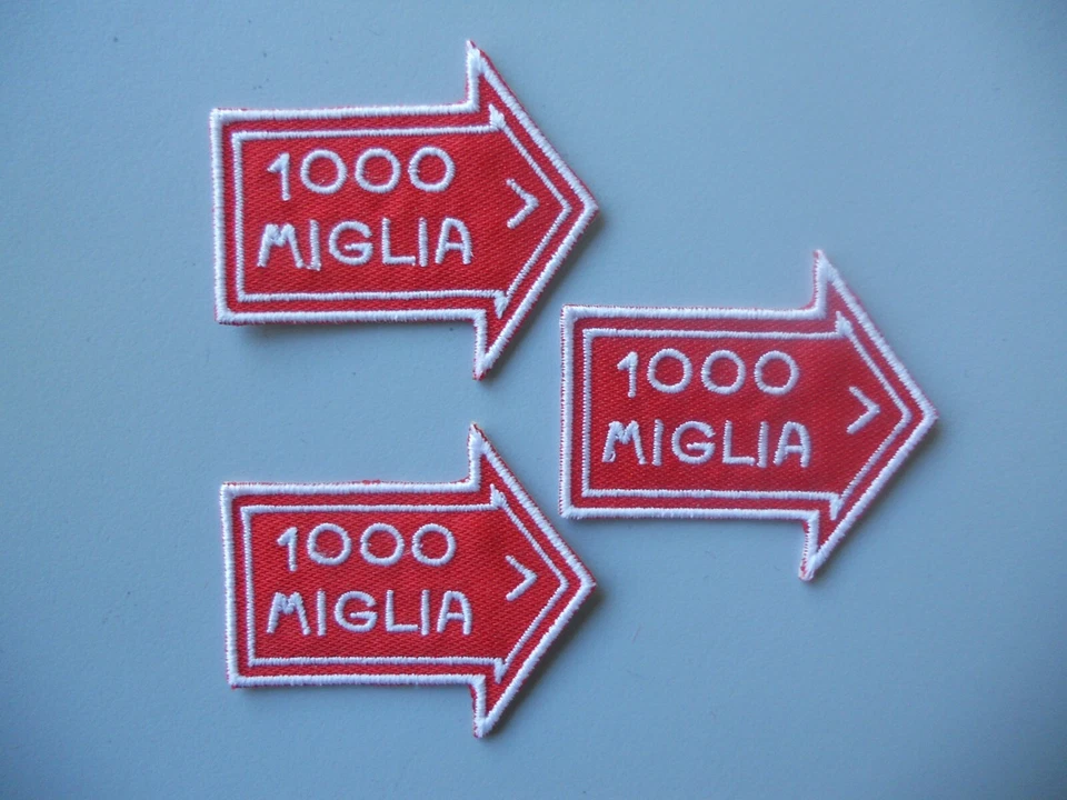 MILLE 1000 MIGLIA PATCH RICAMATE TERMOADESIVE CM.5X4,5 -PZ.3