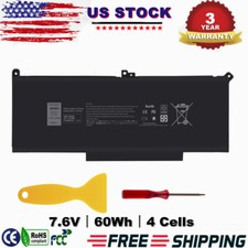 F3YGT DM3WC Battery For Dell Latitude 7280 7290 7380 7390 7480 2X39G KG7VF
