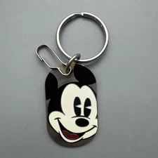 Vintage Mickey Mouse Classic Expression Dog Tag Key  2012 Plasti Color 1.5x2”