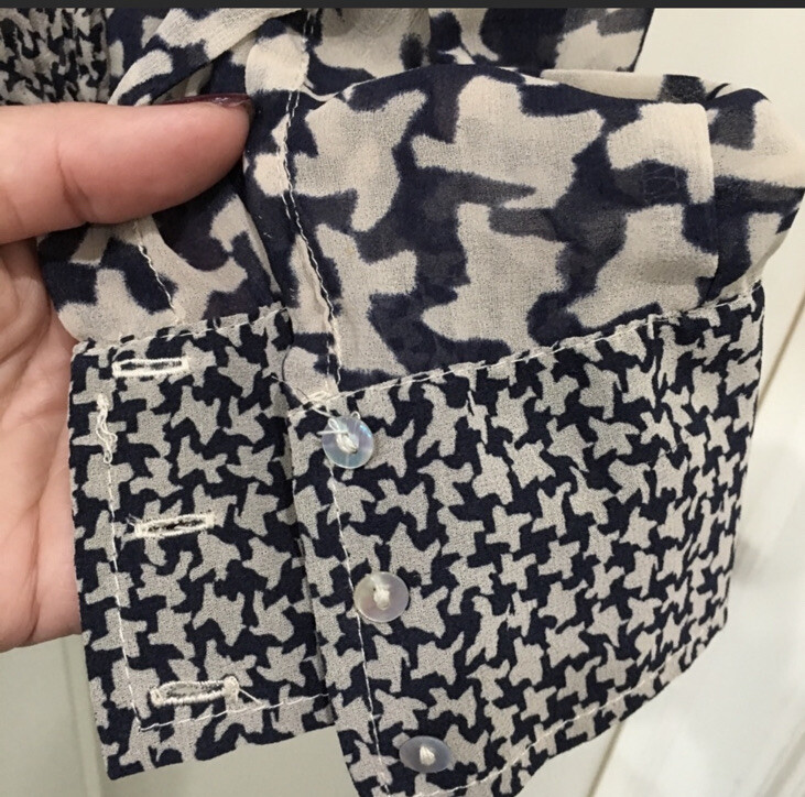 Zara Basic Sheer Career button down size small - image 6