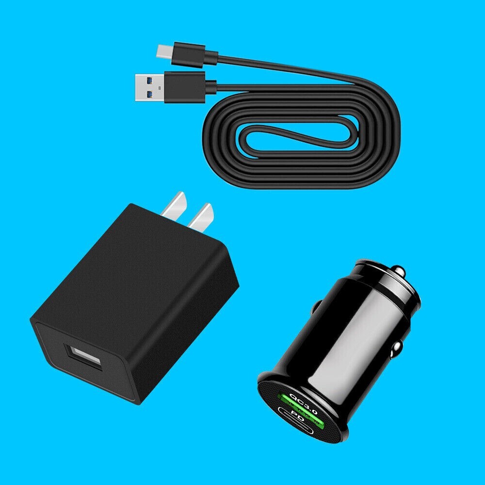 2-Port 38W Car Charger Power Adapter Type C Cable 3ft/1m for Nokia G100 TA-1430