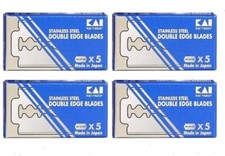 20 KAI STAINLESS STEEL double edge Shaving blade For Safety Razors Made In Japan