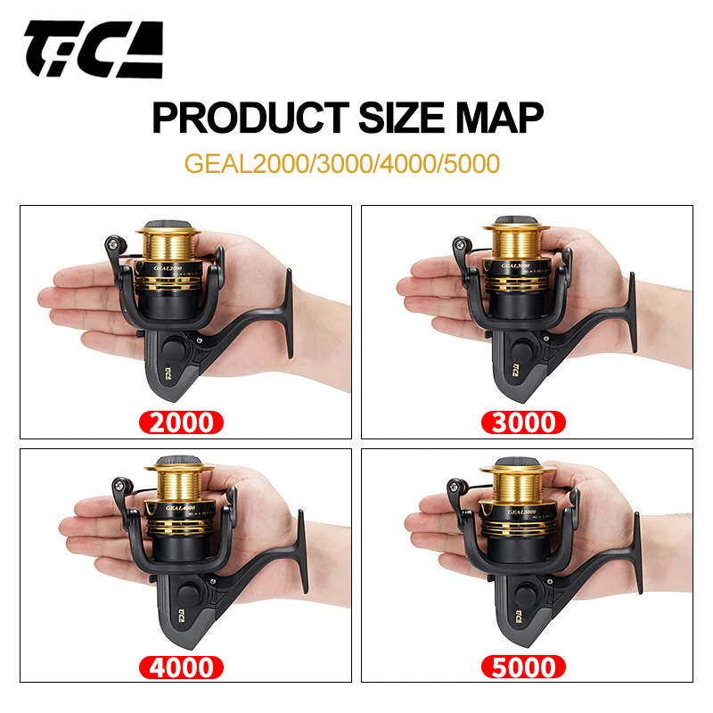 TICA GEAL Leichte Spinnrolle mit Aluminiumspule 11 Kugellager Seefischerei Rolle - Bild 4 von 4