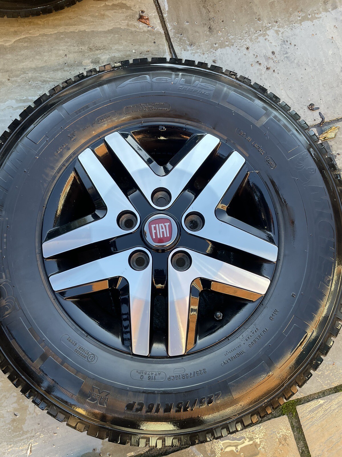 fiat 16 inch motorhome alloy wheels w/ Tyres Excellent Condition eBay