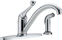 Delta 400-bh-dst Classic Single Handle Kitchen Faucet With Spray, Chrome, New, F on sale Delta 400-bh-dst Classic Single Handle Kitchen Faucet With Spray, Chrome, New, F on sale