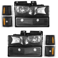 For 1994-1998 Chevy C10 Ck 1500 2500 3500 Black Headlightsbumper Lamp For 1994-1998 Chevy C10 Ck 1500 2500 3500 Black Headlightsbumper Lamp