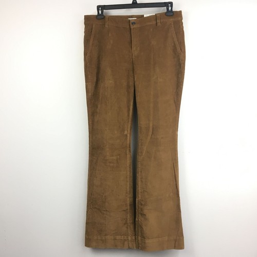 Liz Claiborne Corduroy Pants Womens Size 14 Tall NEW Brown Flare Leg Classic Fit - Picture 2 of 11