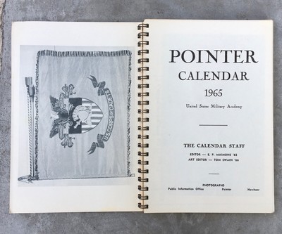 vtg-1965-west-point-military-academy-spiral-pointer-calendar-daily-planner-ebay