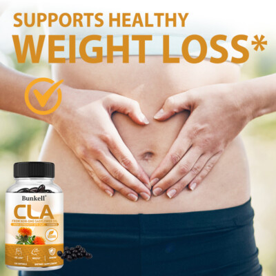 Complément Alimentaire CLA 1000 Mg - Huile De Carthame, Perte De Poids, 30/60/120 Gélules