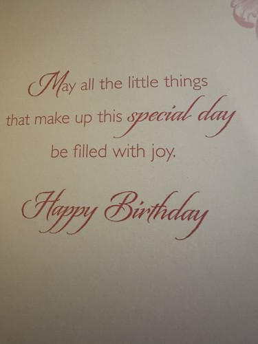 "Very Special Birthday Wishes" - Fence with Pink flowers - 5.5" X 7.5" - 第 3/5 張圖片