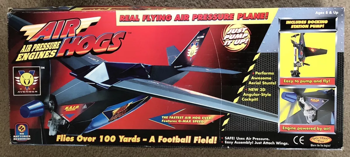 NEW Sealed 1999 AIR HOGS V Wing Avenger Air Pressure Engines Plane RARE