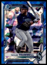 2021 Bowman Sapphire Chrome Prospects #BCP-132 Taylor Trammell Seattle Mariners