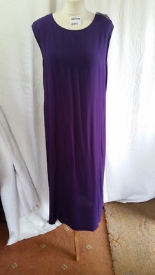 Nomads lila ärmellos Rundhals volle Länge Baumwolle Gefühl Brustumfang 41'' Kleid