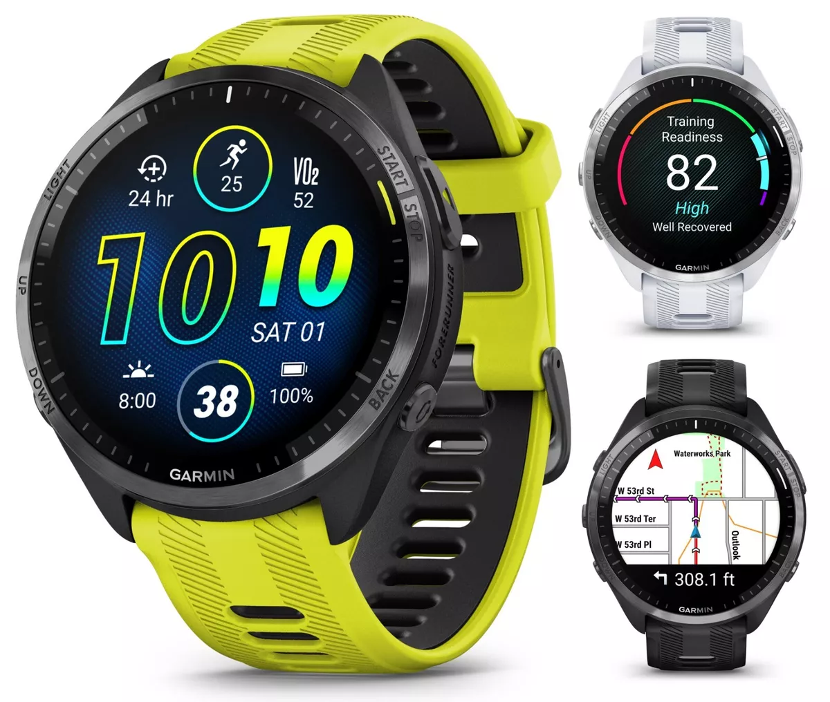  Garmin Forerunner® 955, GPS Running Smartwatch, Tailored to  Triathletes, Long-Lasting Battery, Whitestone : Electronics