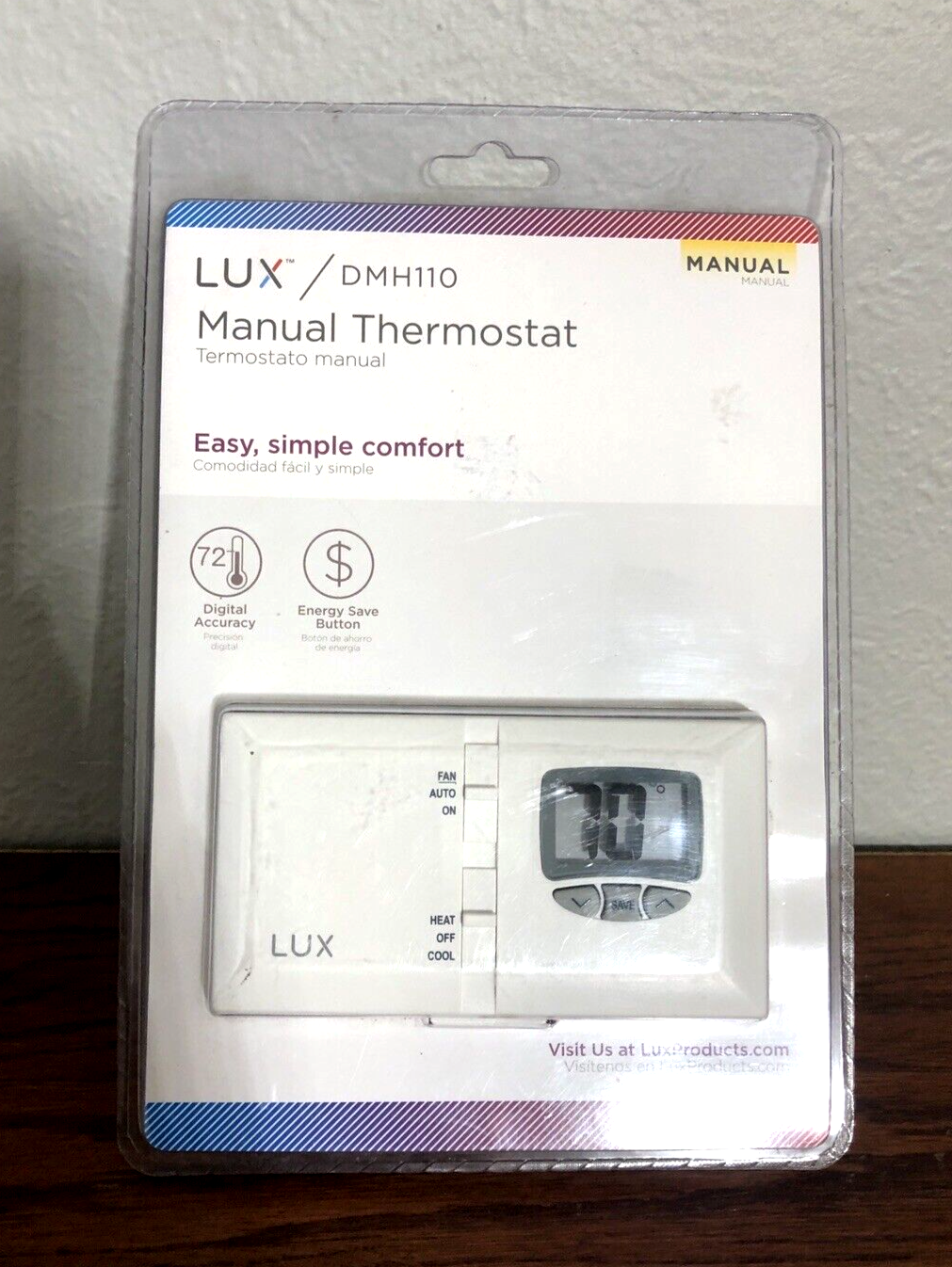 Lux Products DMH110 Manual Non-Programmable Digital Thermostat Energy Saver  | eBay