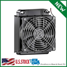 Water Cooling Radiator, 8 Pipe Aluminum Heat Exchanger Radiator with Fan for PC