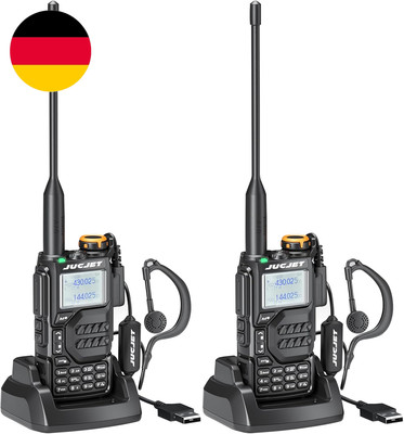 UV-K5 Tragbares Walkie Talkies, Zweiwege-Funkgerät with Original Earpieces & USB