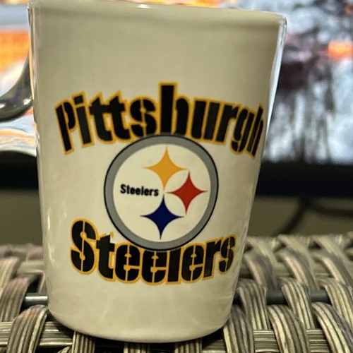 Shot And A Glass Becher Pittsburgh Steelers Glaswaren 2er Set Vintage  - Bild 4 von 11