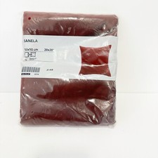 Ikea SANELA Cushion Cover 20" x 20" Velvet Cotton Dark Red Burgundy NEW