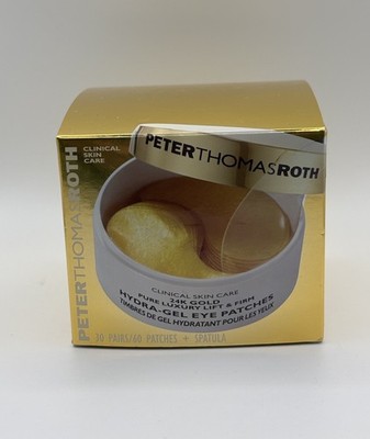 NEW NIB Peter Thomas Roth 24K Gold Hydra Gel Eye Patches Full Size 30 Pair AUTHN