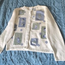 Croft  Barrow Womens Holiday Cardigan Sweater Small Winter Christmas