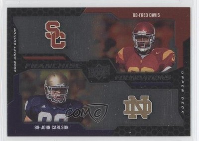 2008 Draft Edition Franchise Foundations John Carlson Fred Davis Rookie RC m5x