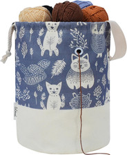 Yarn Bag, Large Crochet Bag Organizer, Drawstring Yarn Storage Knitting Bags, Po