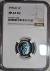 NGC MS-63 BN 1916-D Lincoln Cent, Stunning, Undergraded, PQ Beauty!