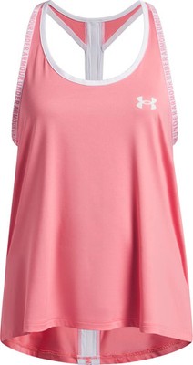 Under Armour Knockout Junior Laufweste Pink Kinder Run Atmungsaktiv Tank Top
