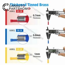 600PCS 22-10 Gauge Vinyl Butt Waterproof Connector Terminals Crimp Splice Kit