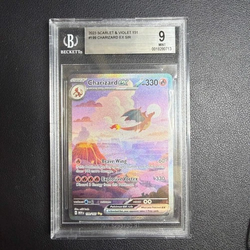 CHARIZARD 151 EX 199/165 SIR BECKETT 9 Mint