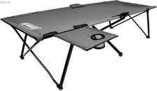 Coleman Pack-Away Big  n Tall Camping Cot with Removable Side Table, Grey